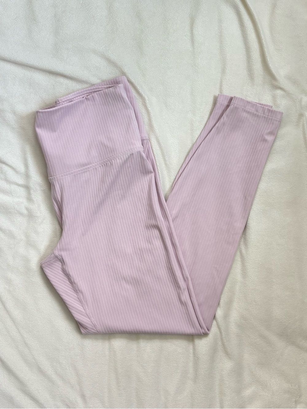 all in motion Pale Lilac Ribbed High-Waist Leggings